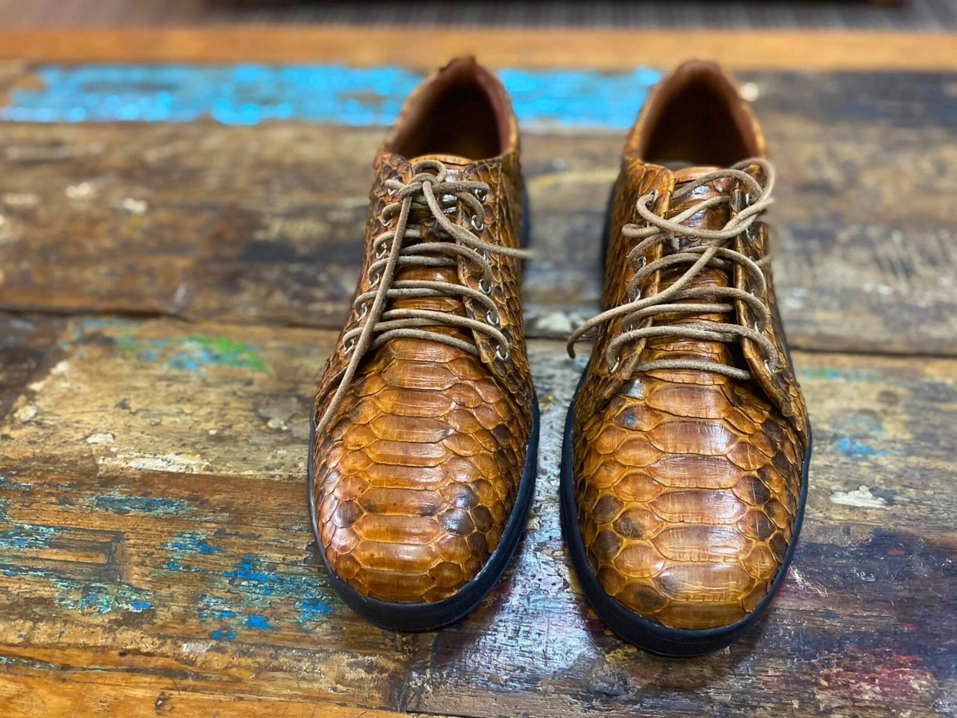 Snake Skin Sneakers Casual Walking Shoes - Python Jacket by LFM Fashion
