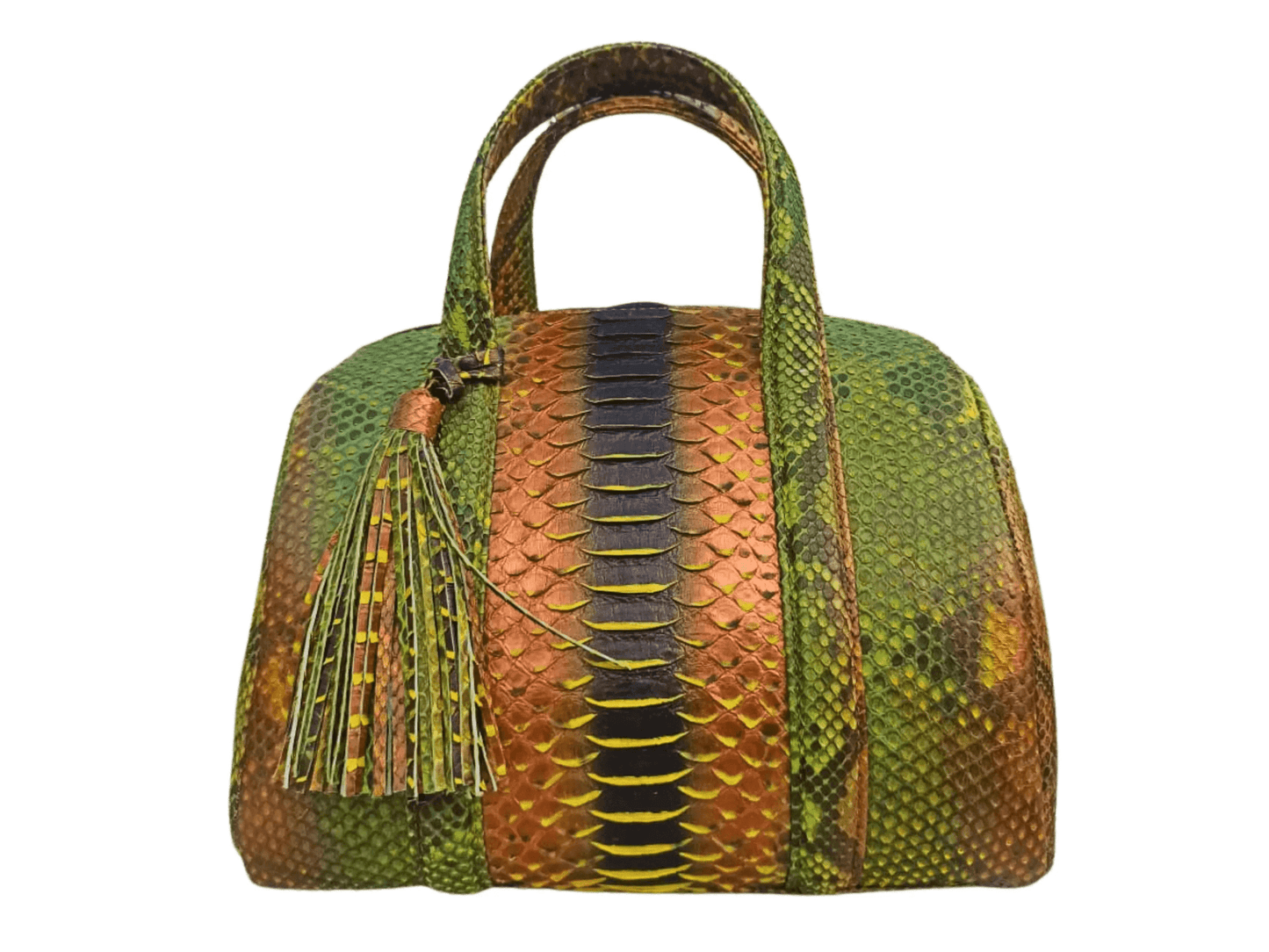 Snakeskin Bowler Bag - Python Jacket by LFM Fashion