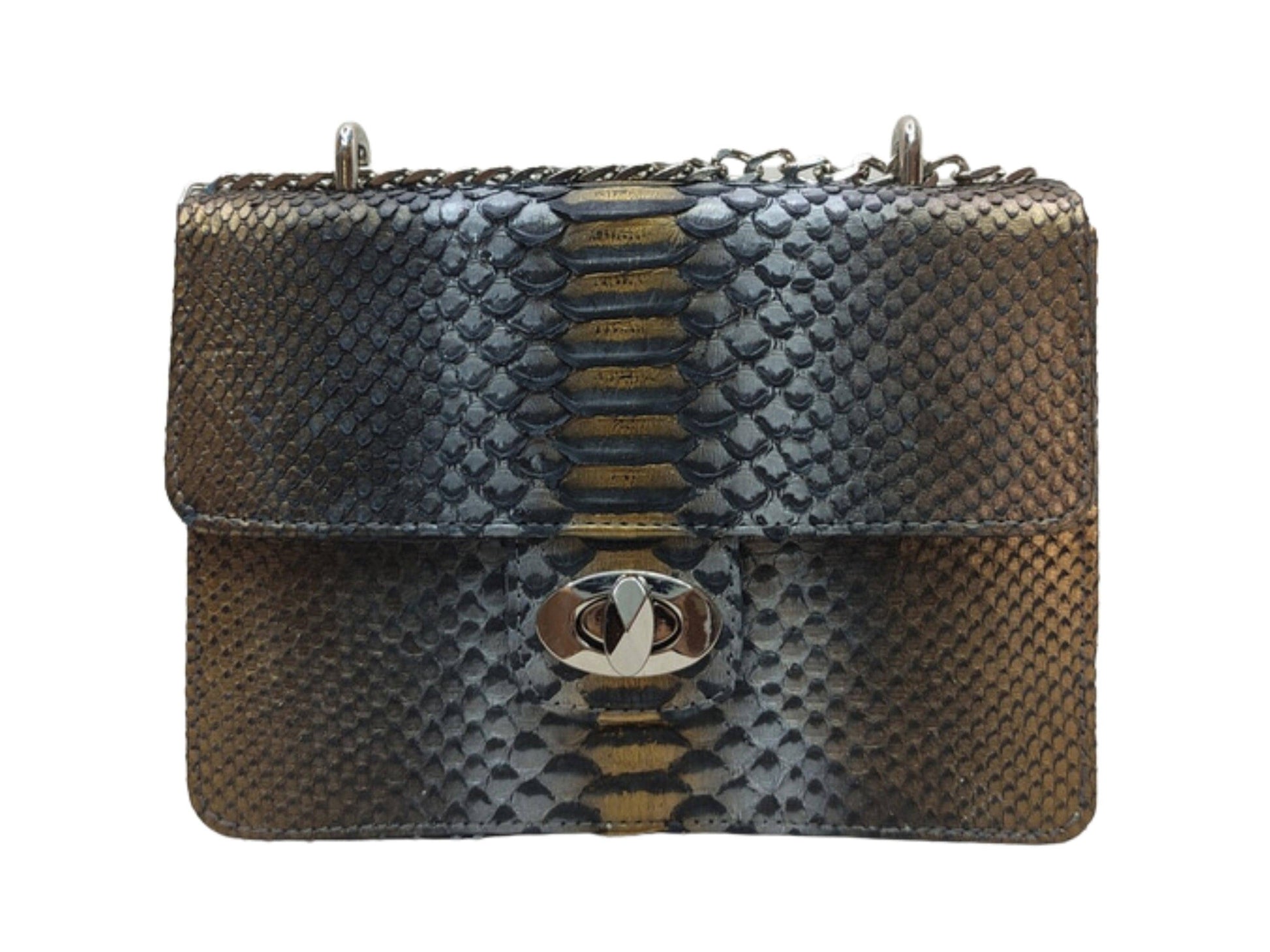 Python Bags Snakeskin Evening Handbag for Women Multi Color Python Jacket by LFM Fashion