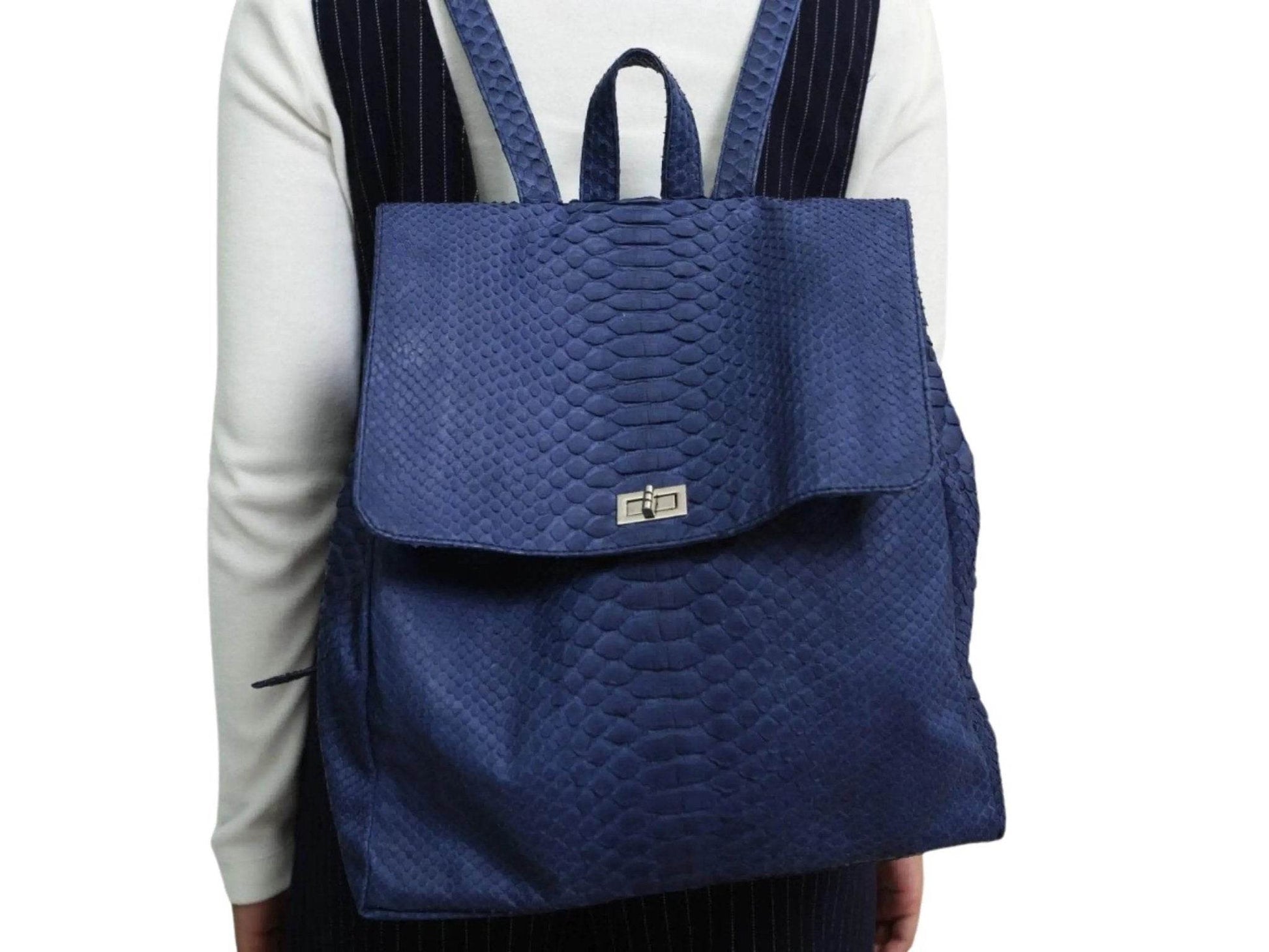 Snakeskin Fashion Leather Backpack - LFM Fashion