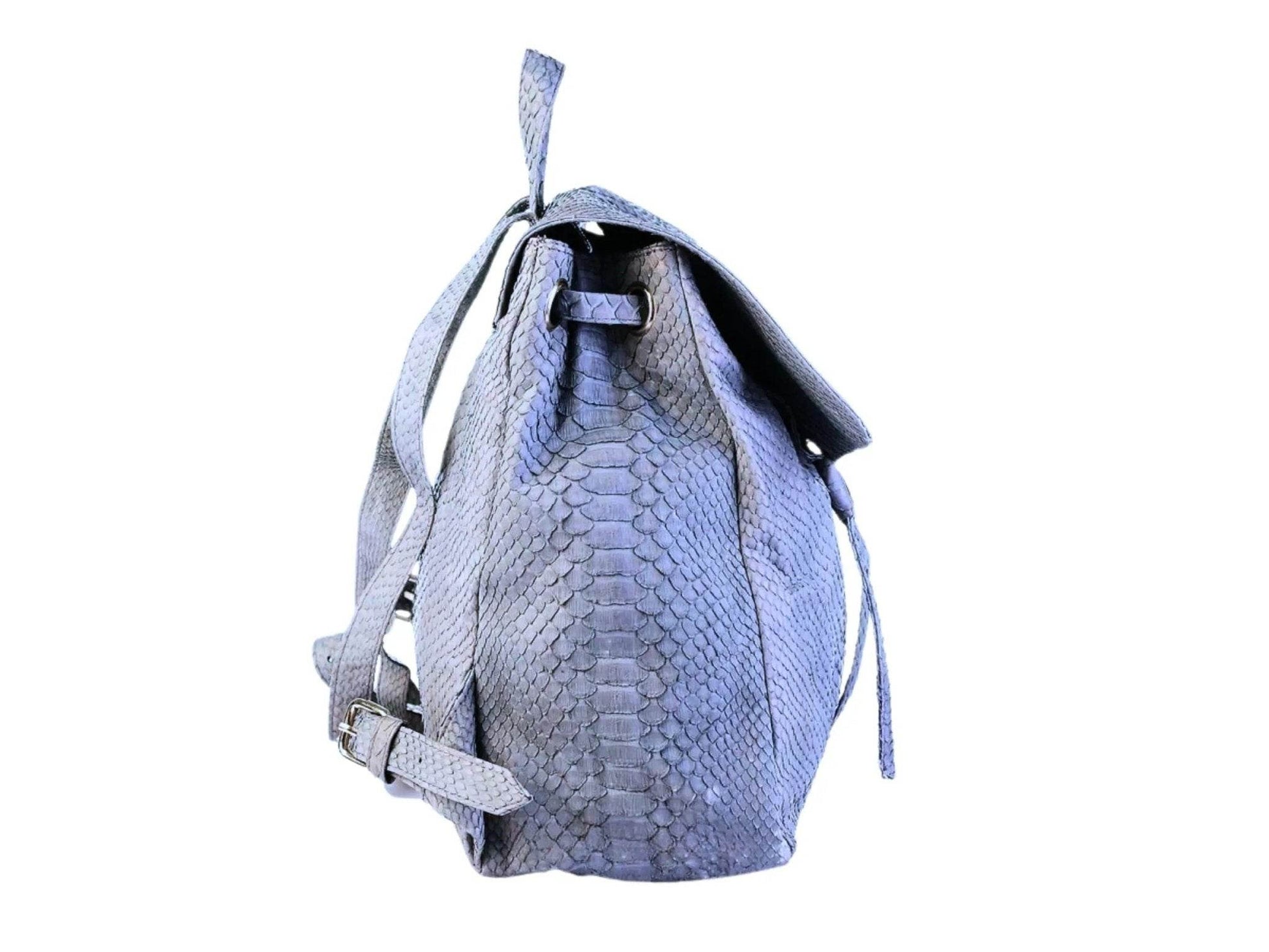 Snakeskin Fashion Leather Backpack - LFM Fashion