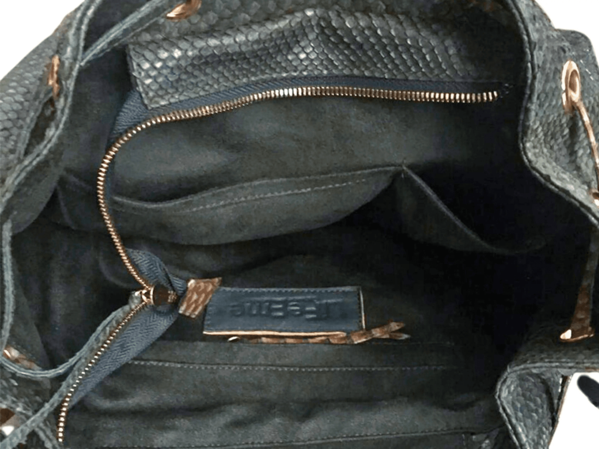 Snakeskin Fringe Backpack Purse - Python Jacket by LFM Fashion