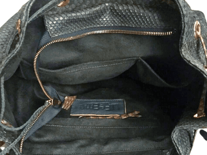 Snakeskin Fringe Backpack Purse - Python Jacket by LFM Fashion