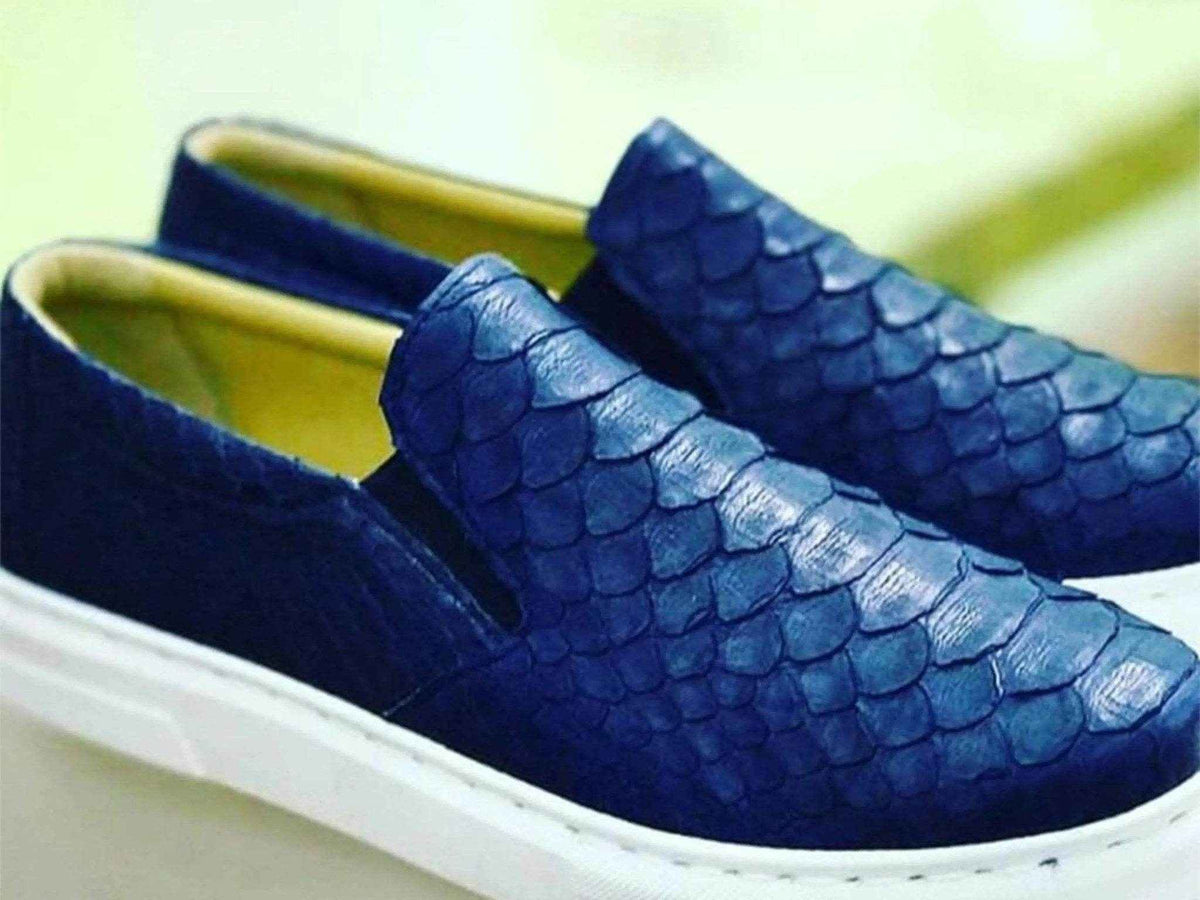 Snakeskin Loafers for Men Python Jacket by LFM Fashion