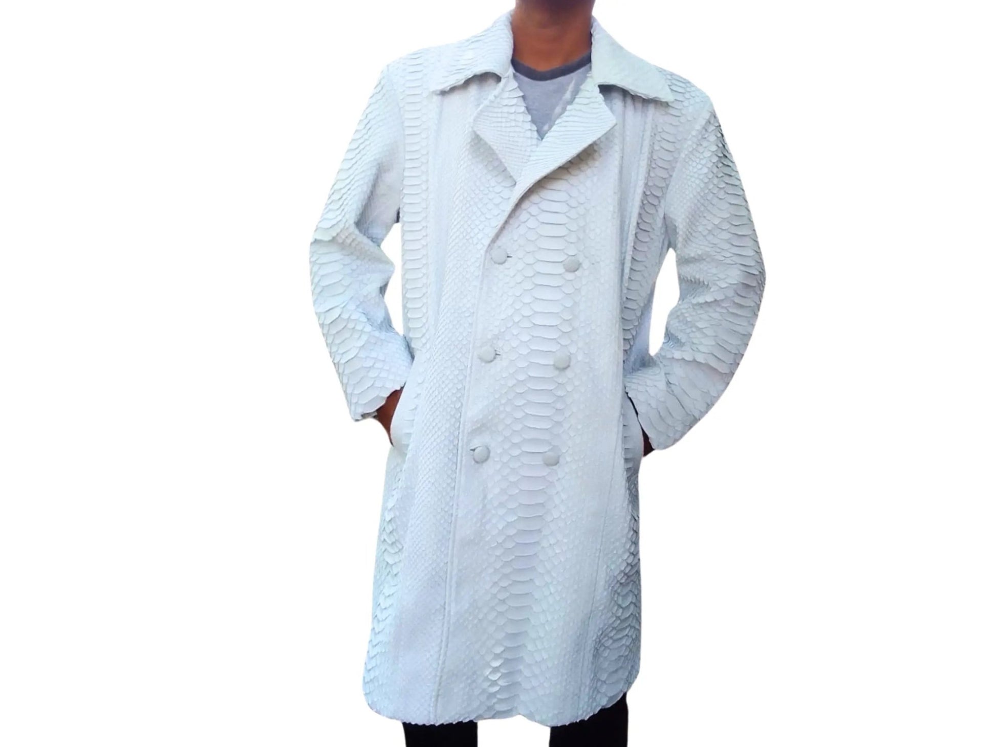 Snakeskin Peacoat Jacket - Python Jacket by LFM Fashion