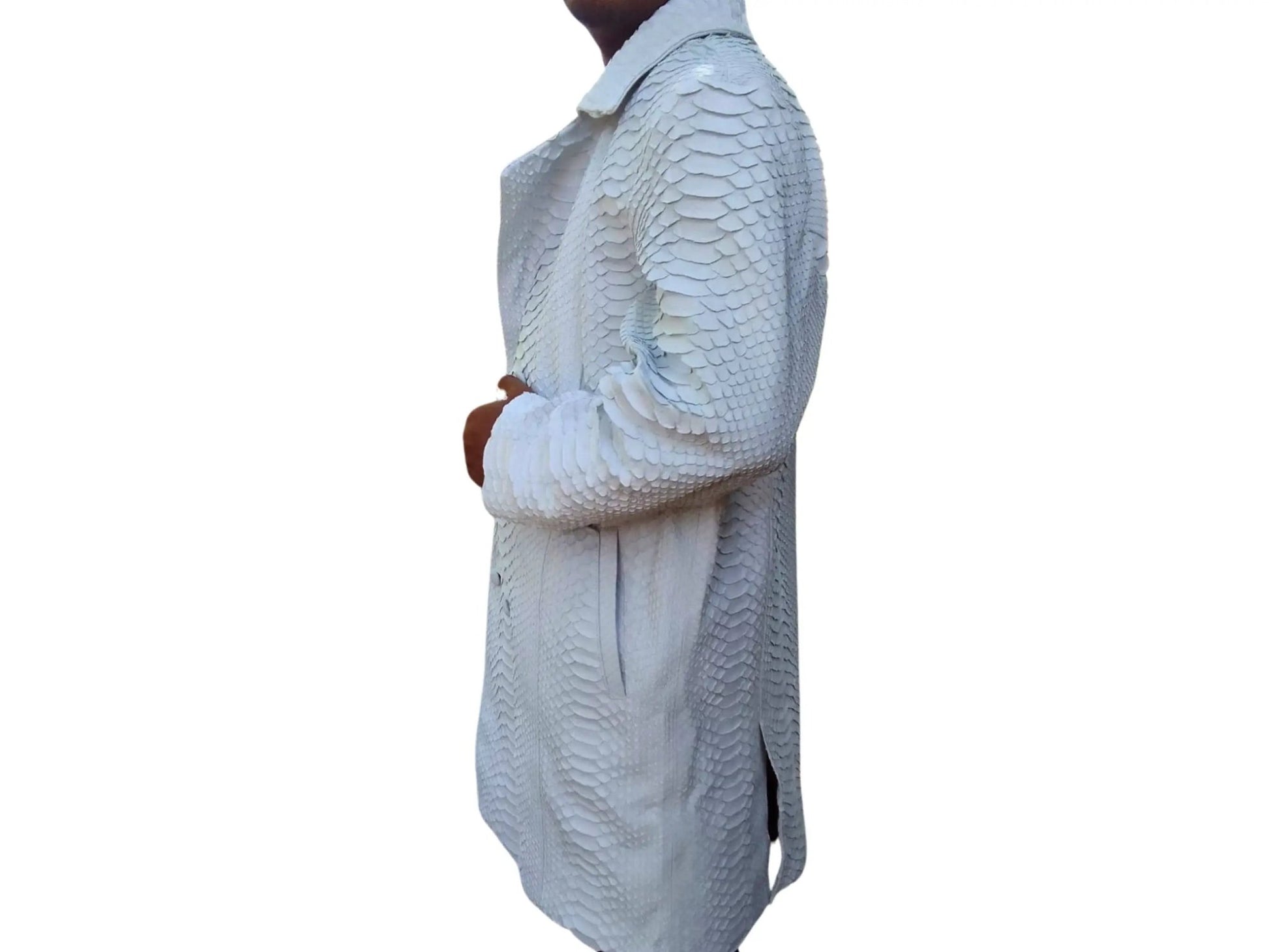 Snakeskin Peacoat Jacket - Python Jacket by LFM Fashion