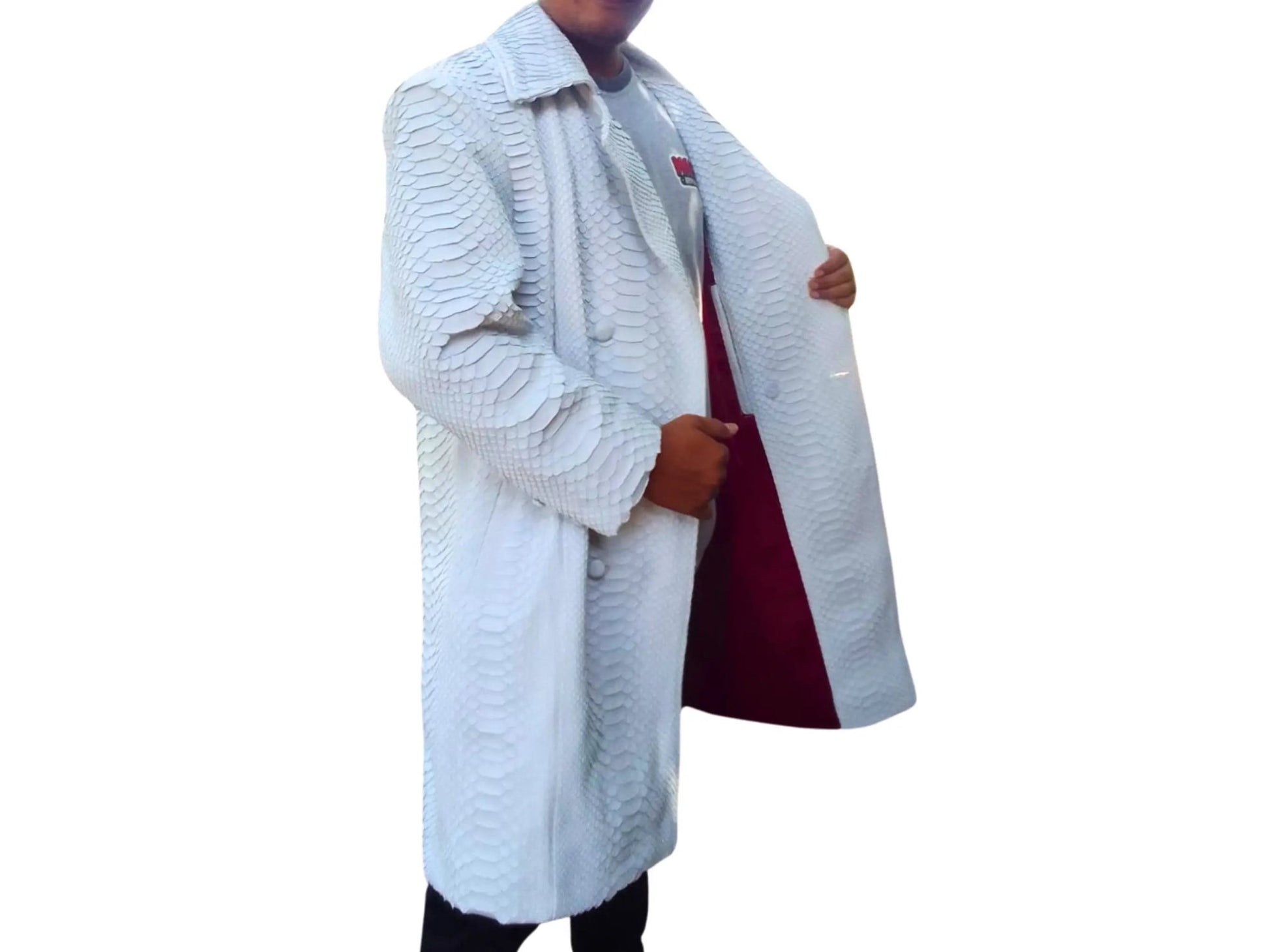 Snakeskin Peacoat Jacket - Python Jacket by LFM Fashion