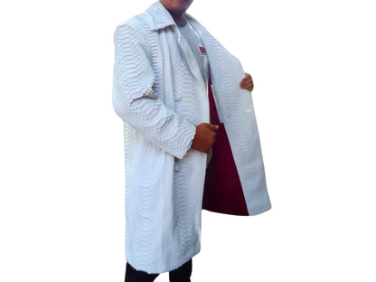 Snakeskin Peacoat Jacket - Python Jacket by LFM Fashion
