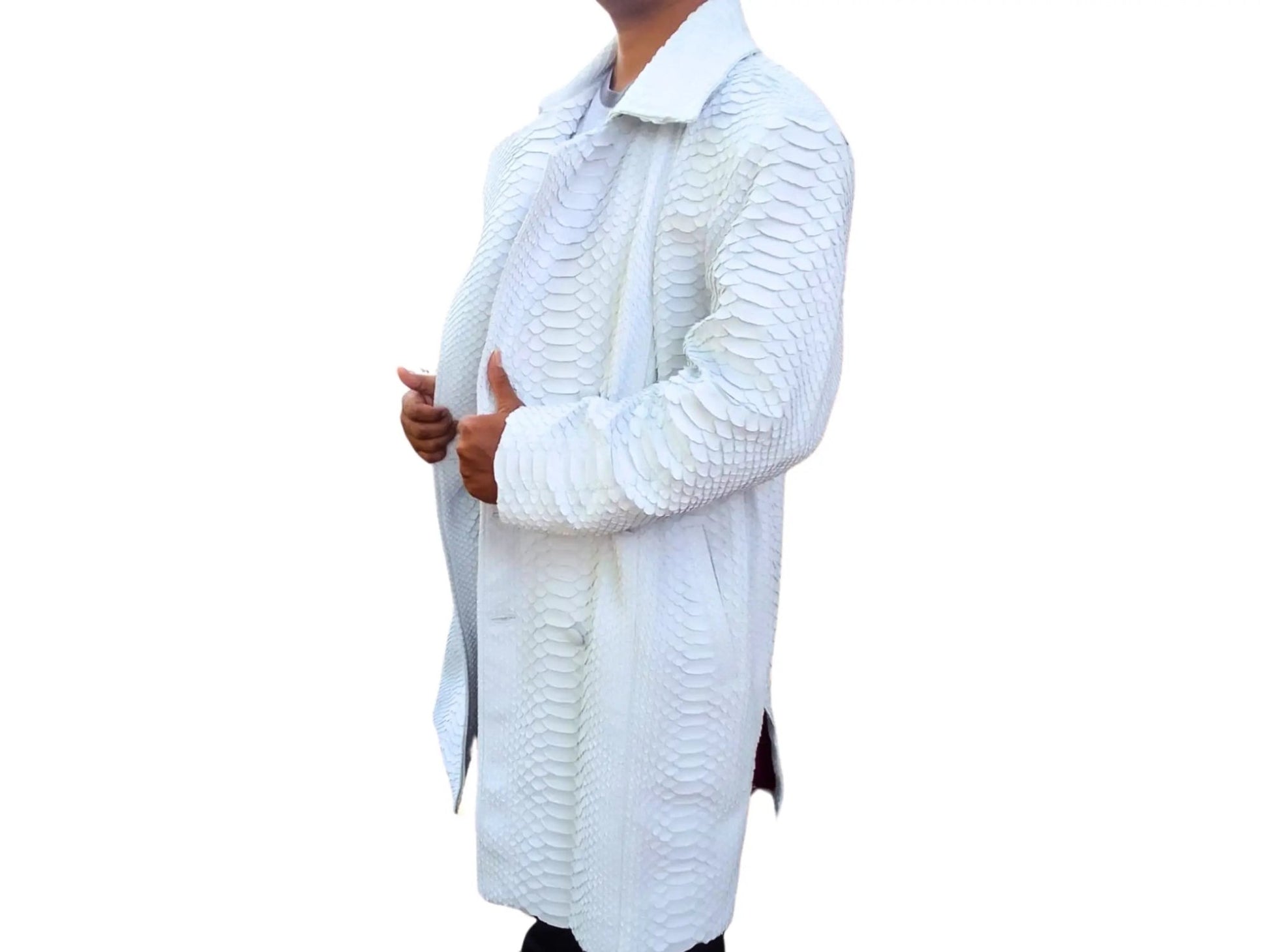 Snakeskin Peacoat Jacket - Python Jacket by LFM Fashion