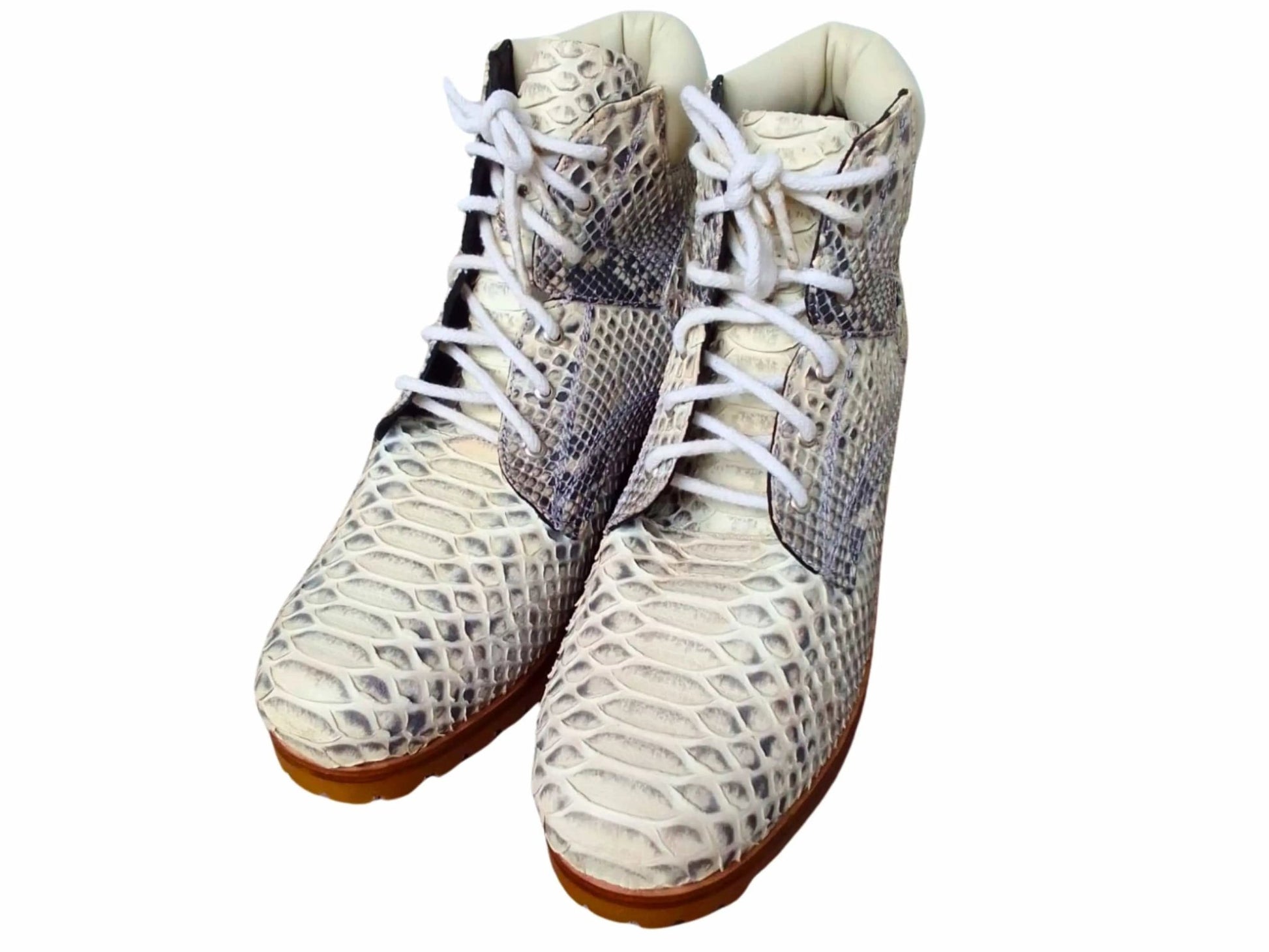 Snakeskin Python Leather Boots - Python Jacket by LFM Fashion