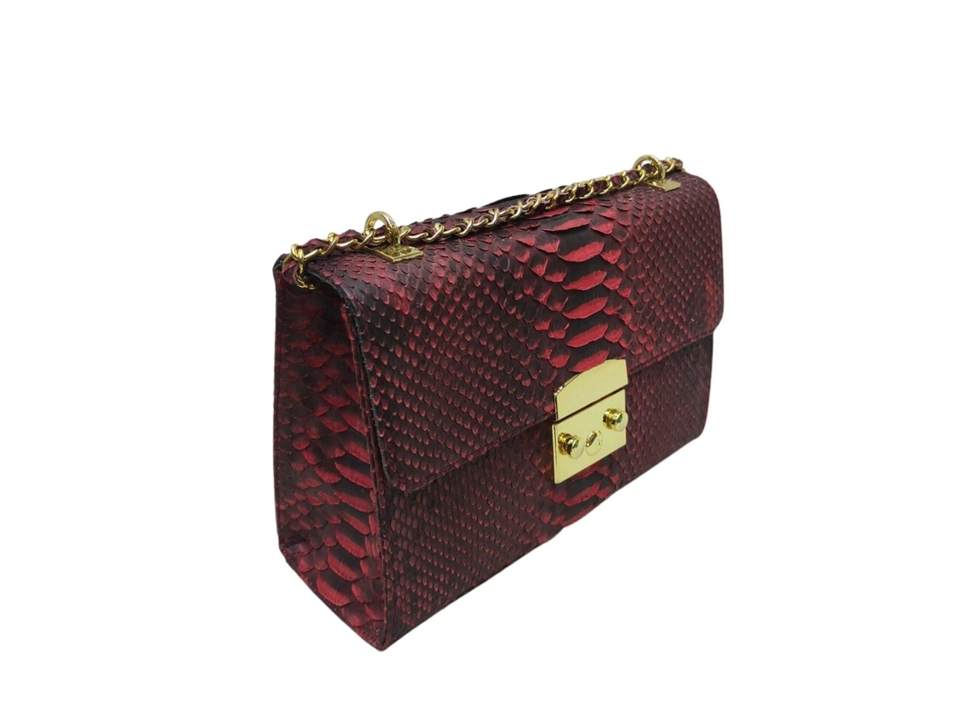 Snakeskin Python Small Handbag - Python Jacket by LFM Fashion
