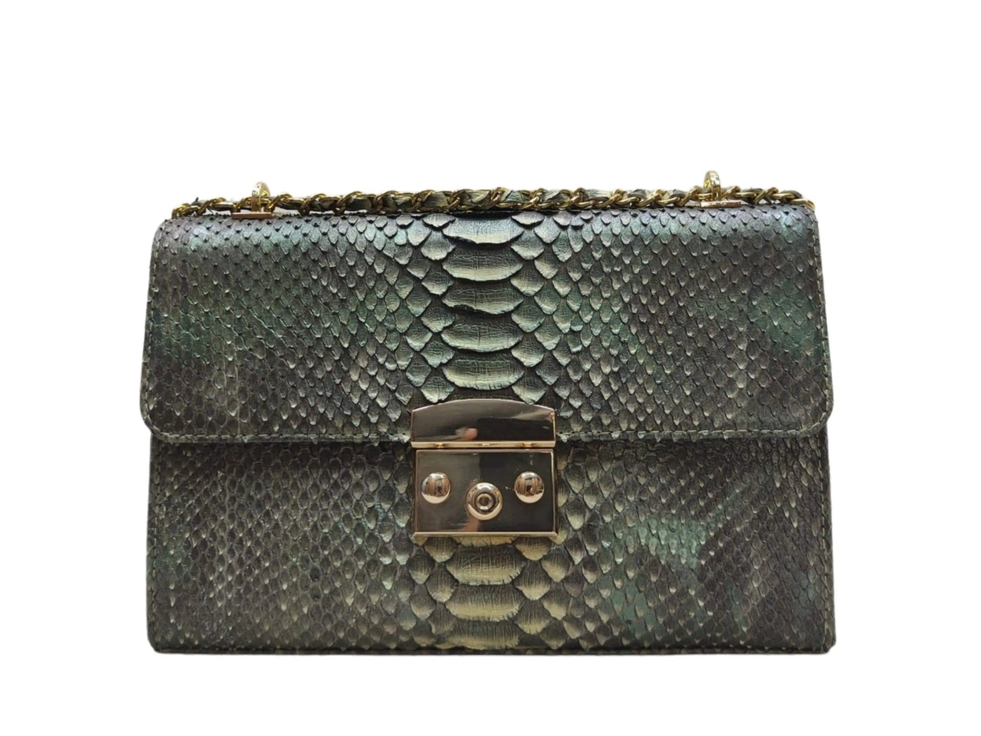 Snakeskin Python Small Handbag - Python Jacket by LFM Fashion