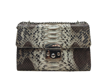 Python Bags Snakeskin Python Small Handbag Mocca Python Jacket by LFM Fashion