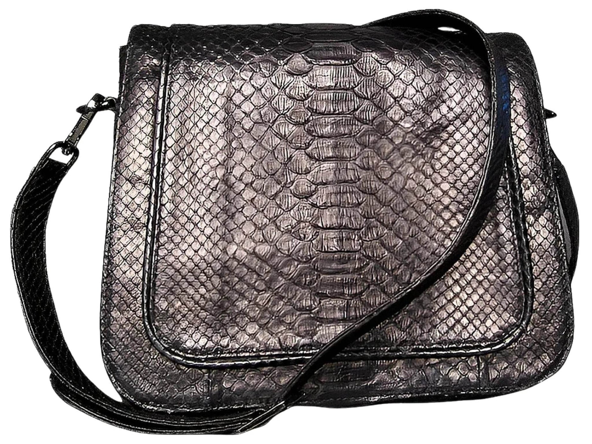 Snakeskin Saddle Bag Purse - LFM Fashion
