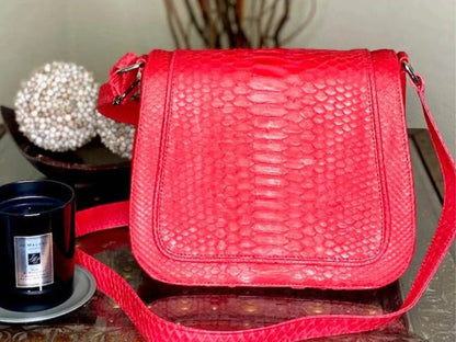 Snakeskin Saddle Bag Purse - LFM Fashion