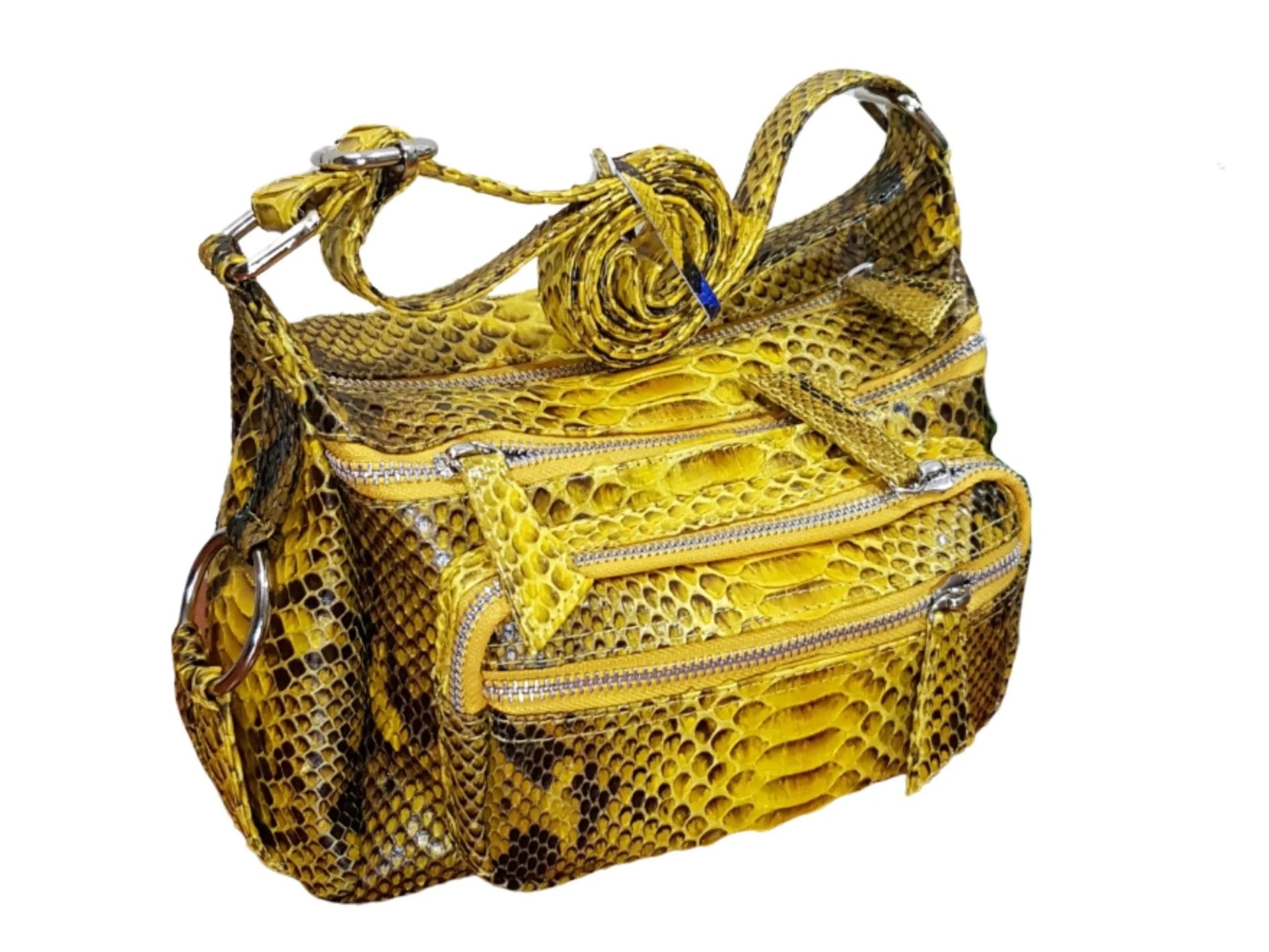 Snakeskin Shoulder Bag - Python Jacket by LFM Fashion