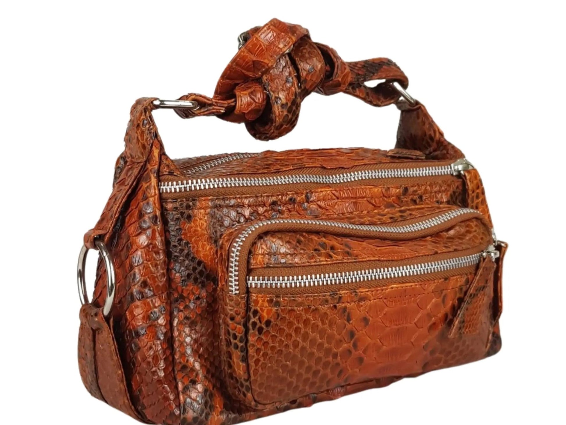 Snakeskin Shoulder Bag - Python Jacket by LFM Fashion