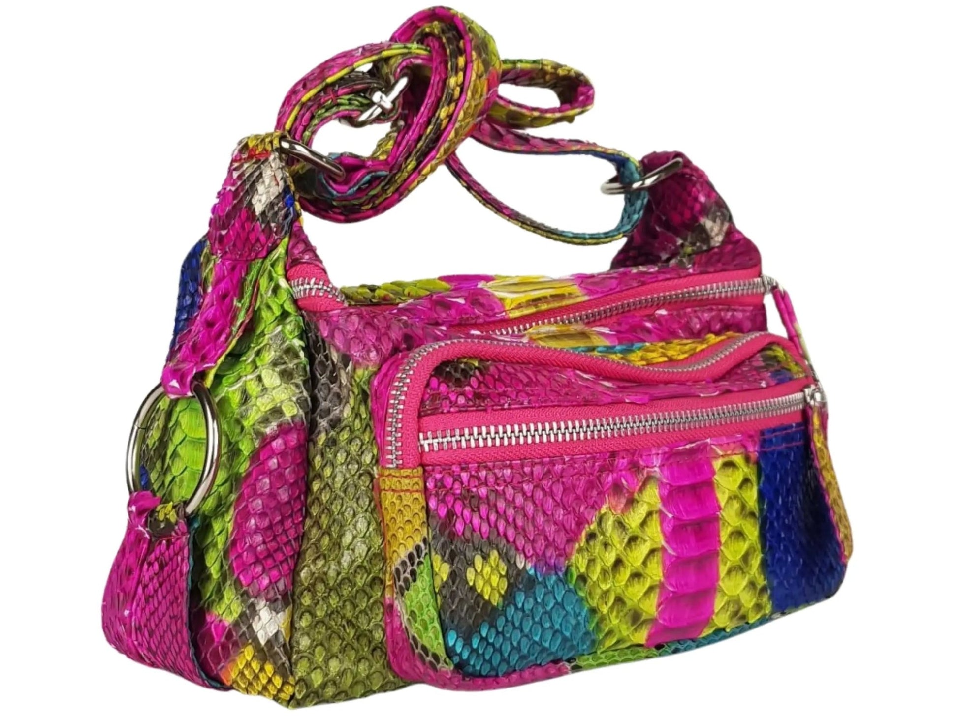 Snakeskin Shoulder Bag - Python Jacket by LFM Fashion