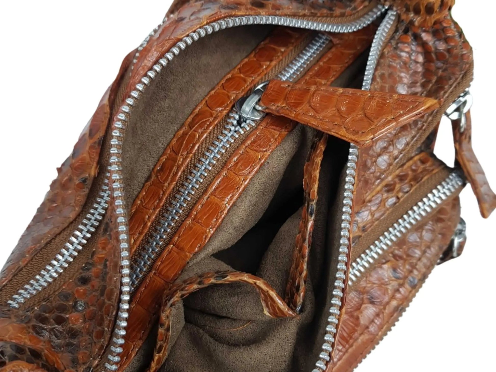 Snakeskin Shoulder Bag - Python Jacket by LFM Fashion