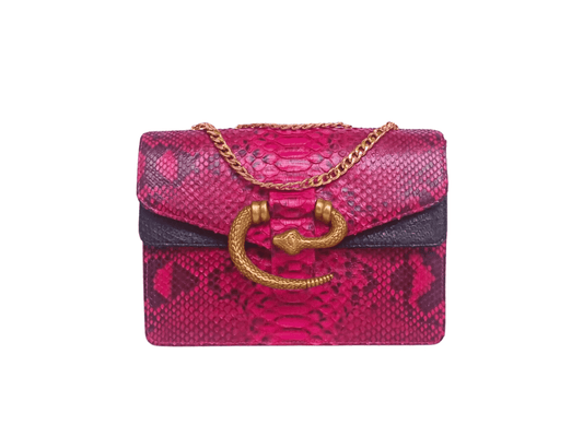 Snakeskin Shoulder Flap Bag - LFM Fashion