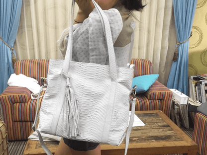Snakeskin Tote Python Bag - Python Jacket by LFM Fashion
