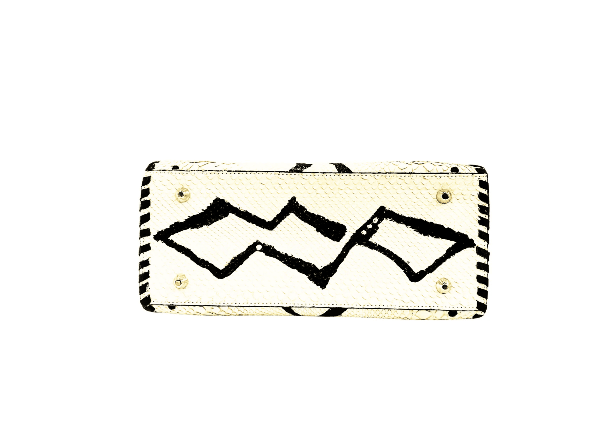 White Snakeskin Peekaboo Bag - LFM Fashion