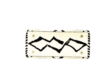 White Snakeskin Peekaboo Bag - LFM Fashion