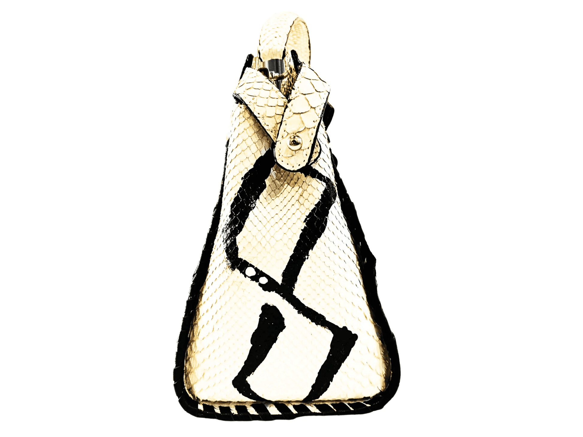 White Snakeskin Peekaboo Bag - LFM Fashion