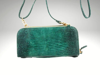 Zip Around Wallet Crossbody Leather Strap - Python Jacket by LFM Fashion